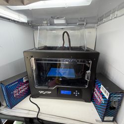 FlashForge Creator Pro Dual Extruder 3D Printer + 2 New Filament Spools