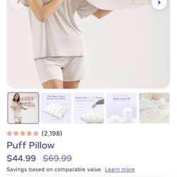 Mellow Pillow $30 Set Standard $40 King Set