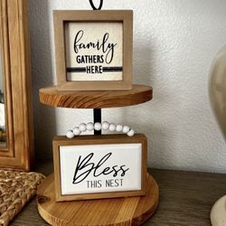 Farmhouse Two Tier Stand & Frames 