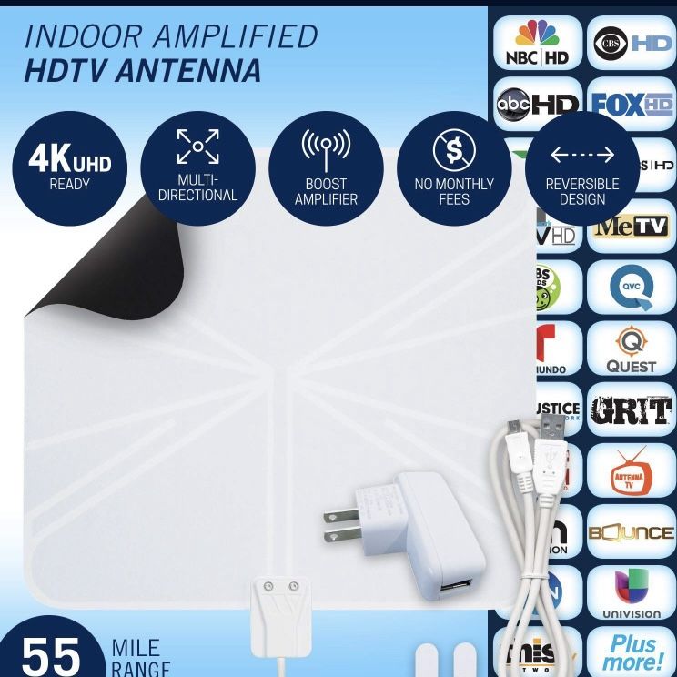 Winegard FlatWave Amped Digital HD Indoor Amplified TV Antenna