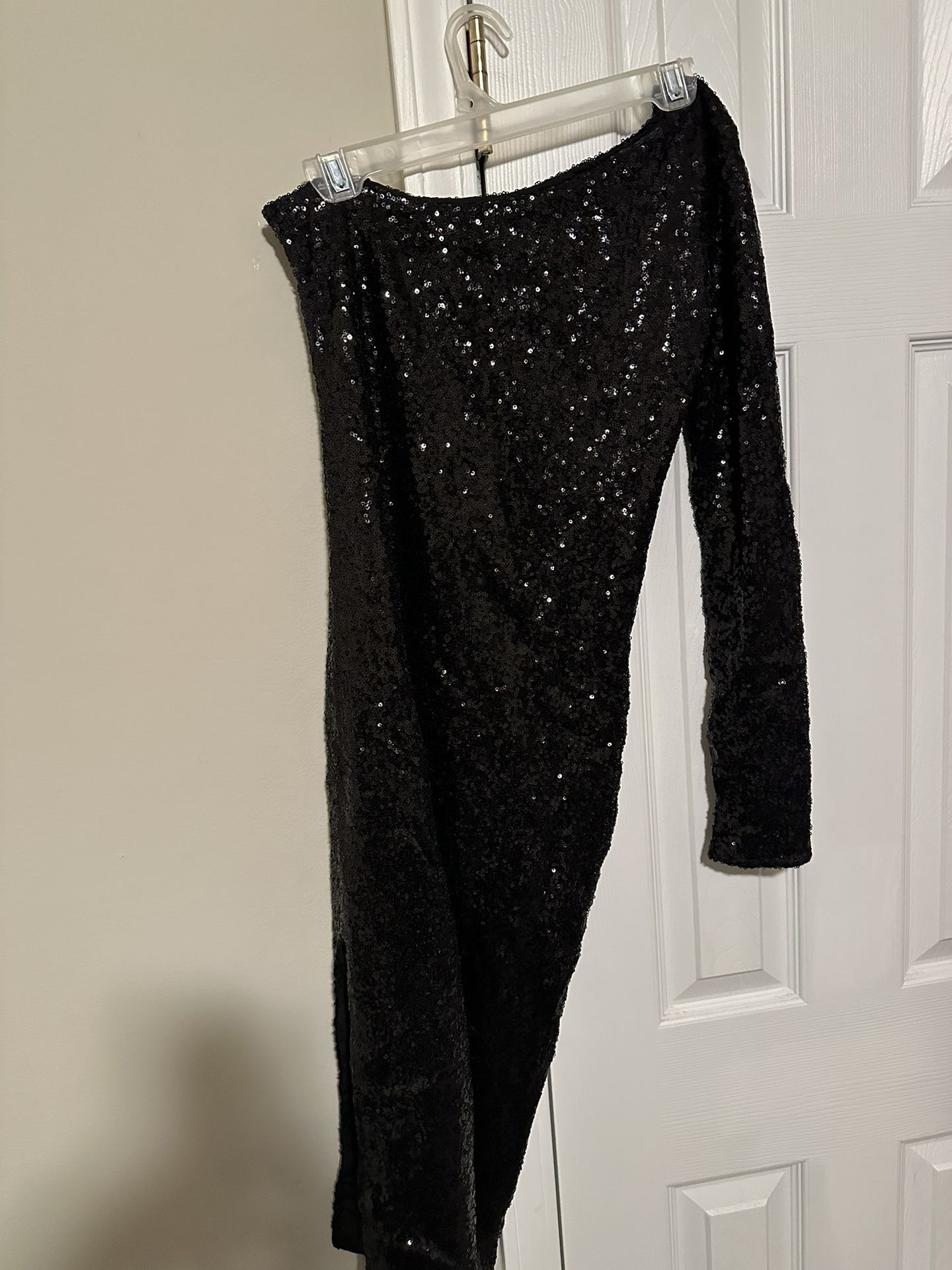 Black Sequin Dress