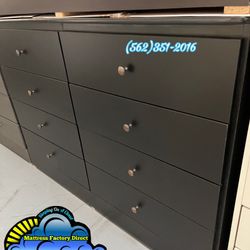 Black Elite Dresser With Rails New Chest De Ocho Cajones Nuevo 