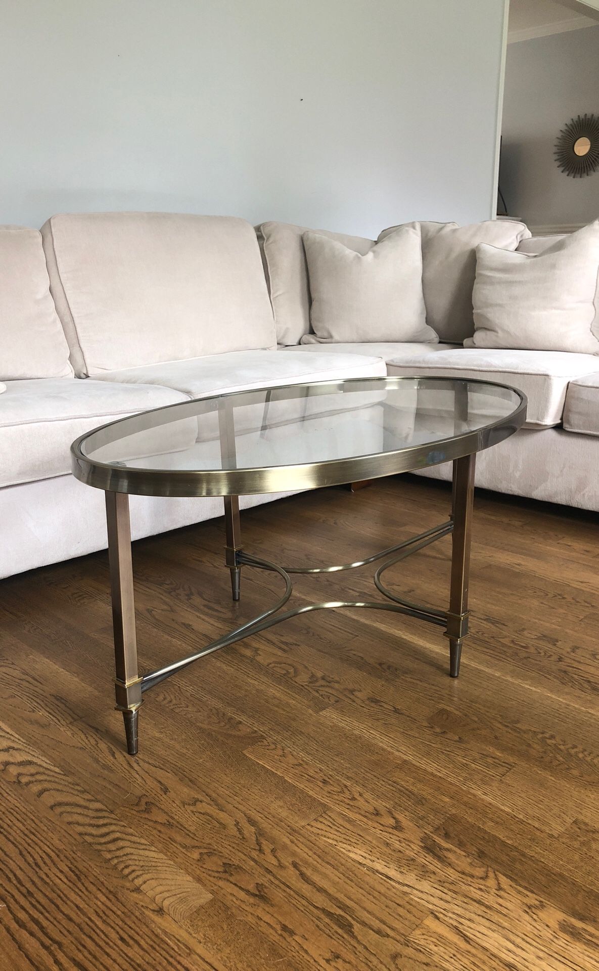 Glass coffee table