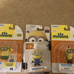 DESPICABLE ME 2 FIGURES SET OF 3 UNOPENED 