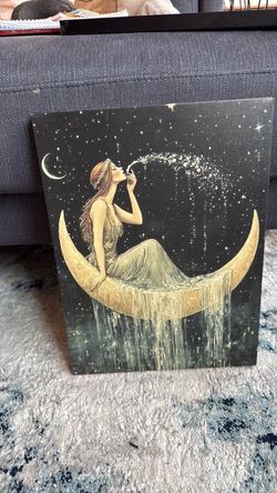 Medium  moon waterfall wall art