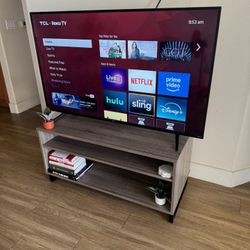 55in TCL ROKU TV & TV STAND