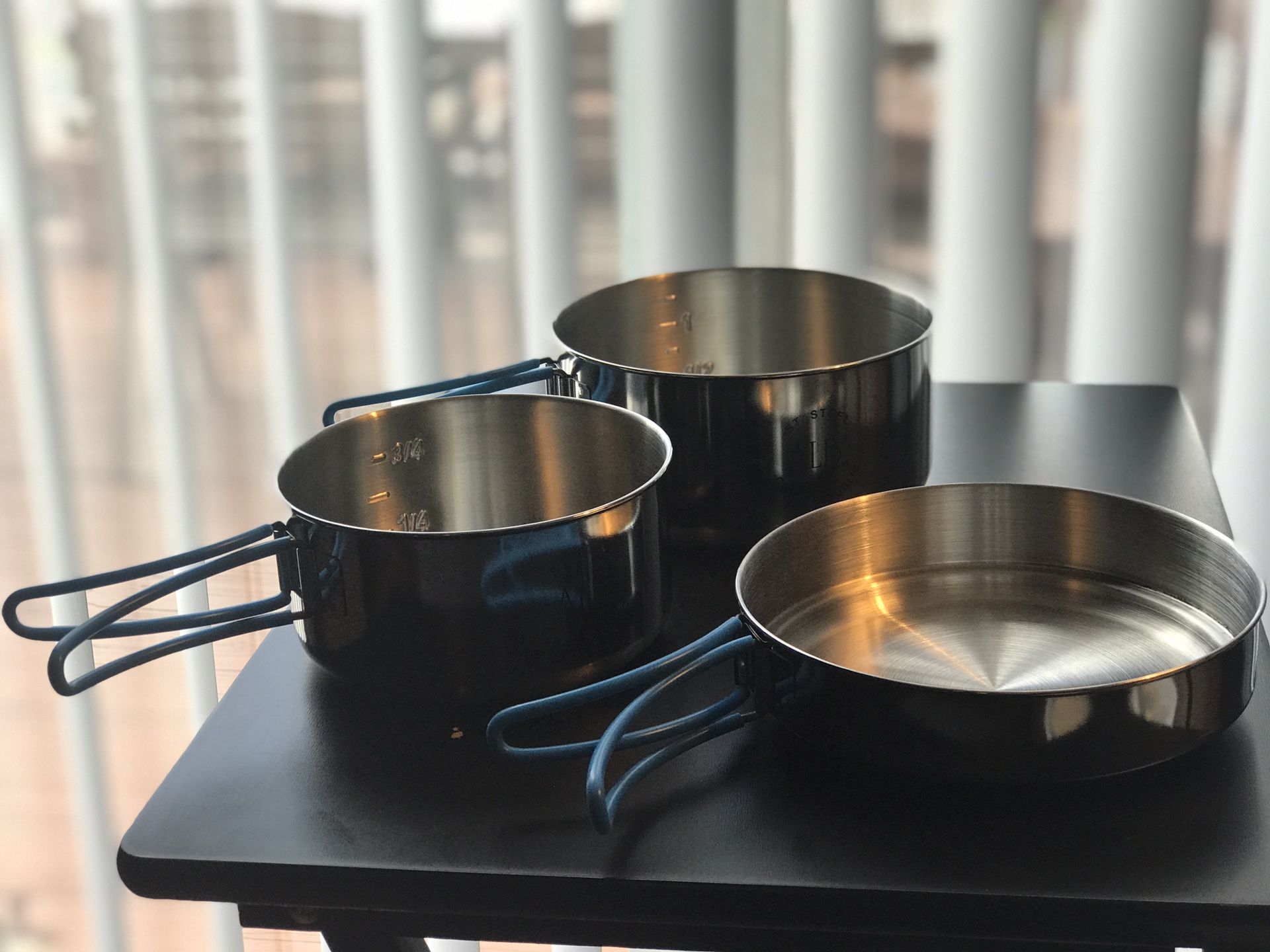 ALB Stainless Steel Camping Cook Set - 3 Pieces (NEW)