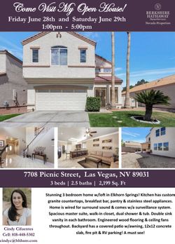 Open House 7708 Picnic St., Las Vegas, NV 89131