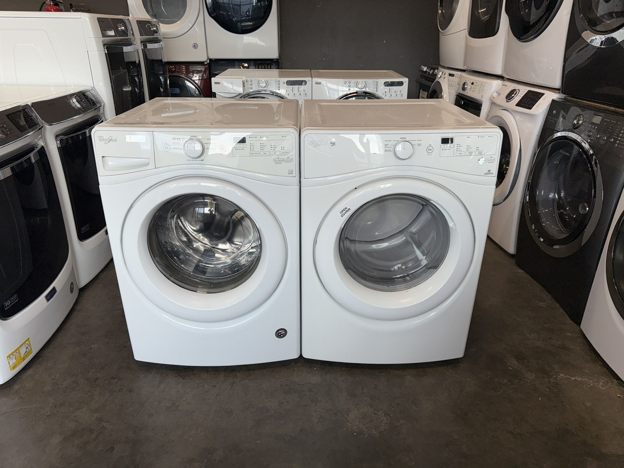 WHIRLPOOL XL CAPACITY WASHER DRYER ELECTRIC SET