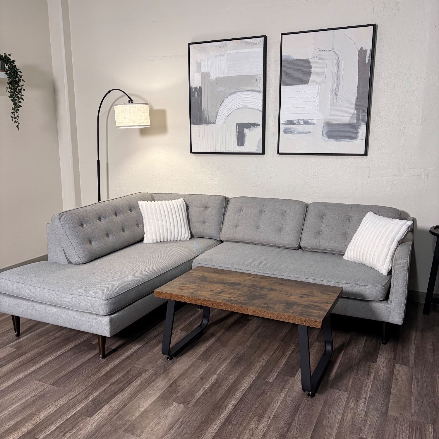 West Elm Gray Sectional Couch DELIVERY WITHIN A WEEK