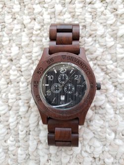 Silvano Barkwood watch - Mahogany