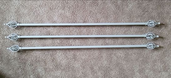 Light Gray Curtain Rods (48-84 in)