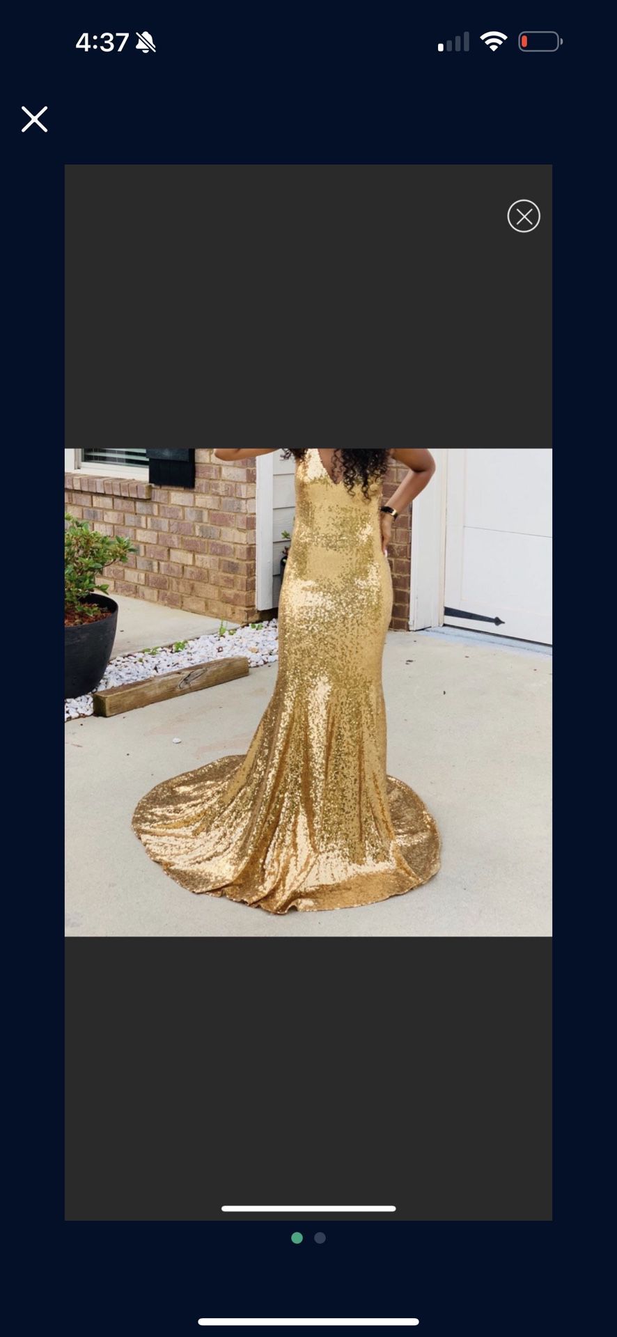 GOLD prom dress