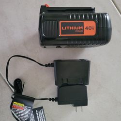 Black & Decker 40V Battery. Used Once. Perfect Condition
