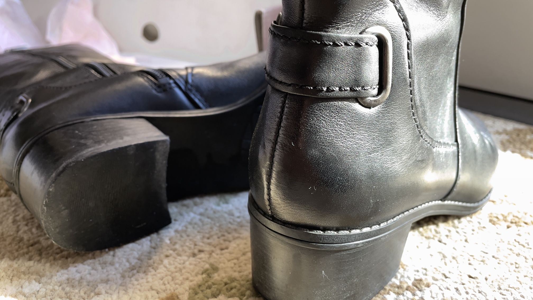 Bandolino Women's Birdi Ankle Bootie - Block Heel Boot With Chain Detail - View #9