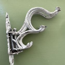 Antique Wrought Iron Hooks Rack