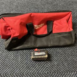 Milwaukee Tool Bag And Battery 6.0