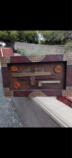 Metal Industrial Hanging Wall Sculpture