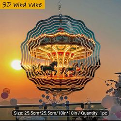 ✨ "Midnight Carousel Dreams" — 3D Iron Wind Spinner