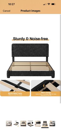 Queen Bed In Black Color