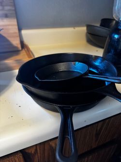 3 piece cast iron skillet set