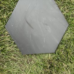 Hex Hexagon Black Tile 