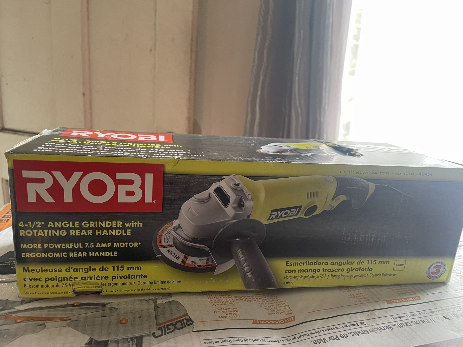 RYOBI 7.5 Amp 4.5 in. Corded Angle Grinder for Sale in La Habra