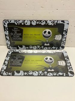 Jack skeleton license plate frame