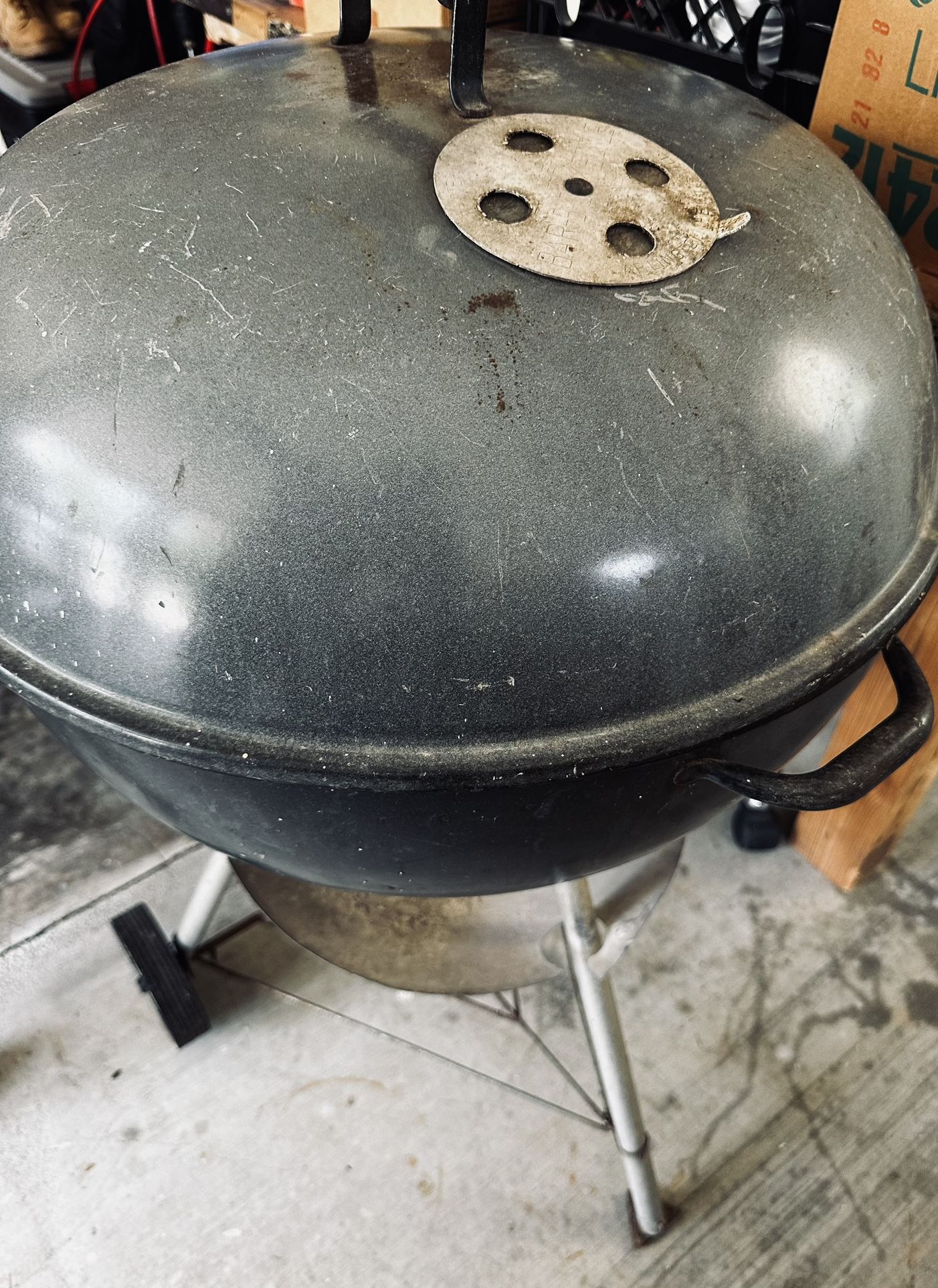 🟢 Vintage Weber Bar-B-Q Kettle Grill – Rare 1960s Model!