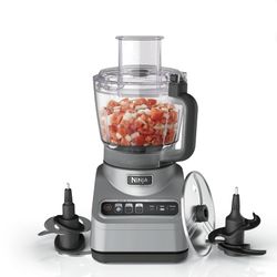 Ninja Professional 9 Cup Food Processor, 850 Watts, Auto-iQ Presets, Chop, Slice, Shred, BN600 Silver
