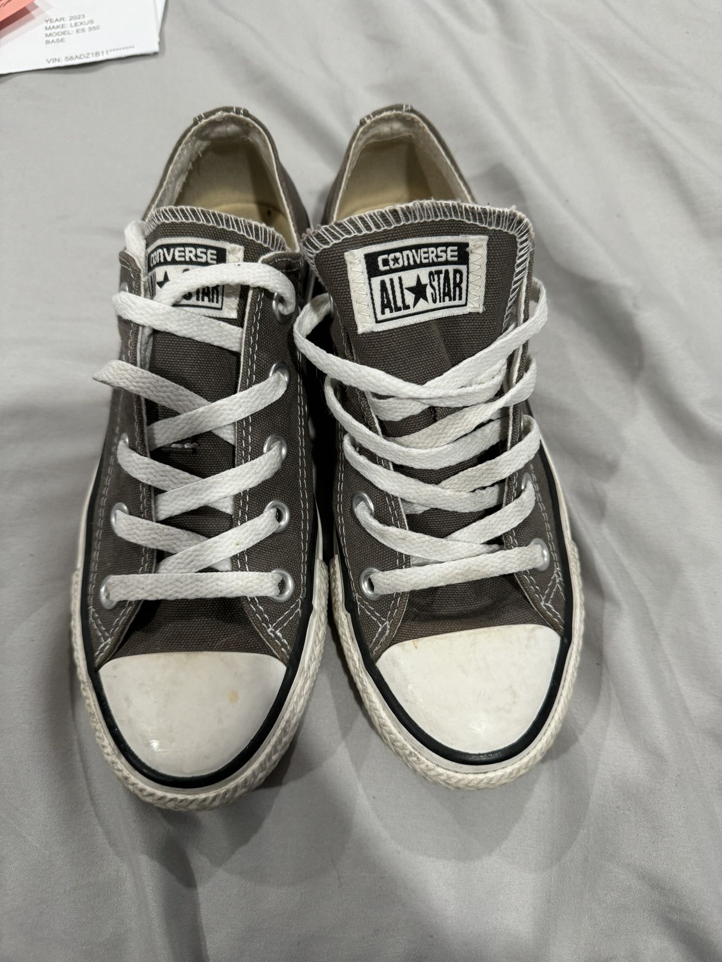 Grey & White Converse 