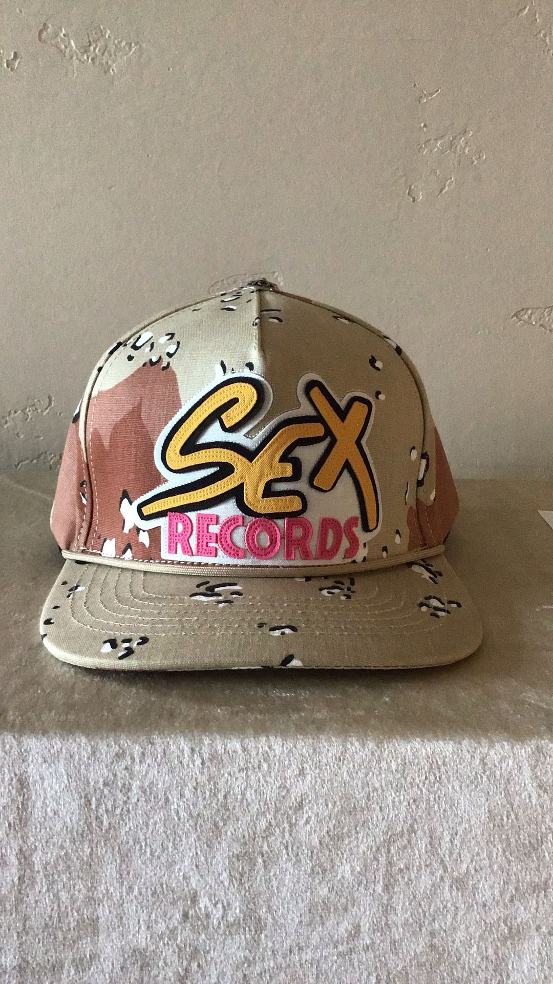 Chrome Hat Hearts Camo Yellow Pink Sex Records Cap