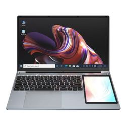 UNIWA ULAP Q15ZR Laptop, 16GB+1TB, 15.6 inch and 7 inch Dual Display Windows 11 Intel Alder Lake N100 Octa Core, US Plug