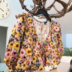 Floral Blouse Never Worn With Tags