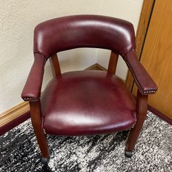 2 Faux Red Chairs