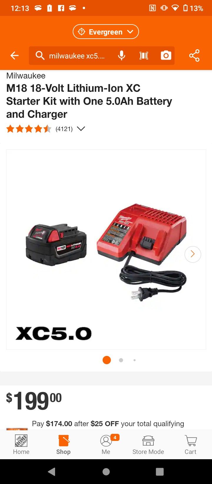 Milwaukee XC 5.0 Charger With Battery