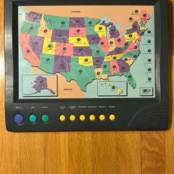 Vtg 1998 Geo Genius USA Map Interactive Educational Kids Toy #101- Works Tested