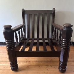 2 Solid wood armchairs