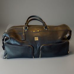 Packs Black Vegan Leather Weekender Duffel – Carry-On Travel Bag