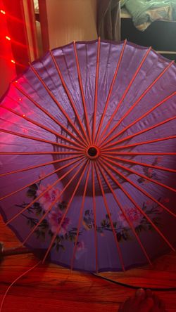Japanese flower painting umbrella