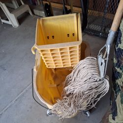 Commercial Mop Bucket, Mop & Wringer