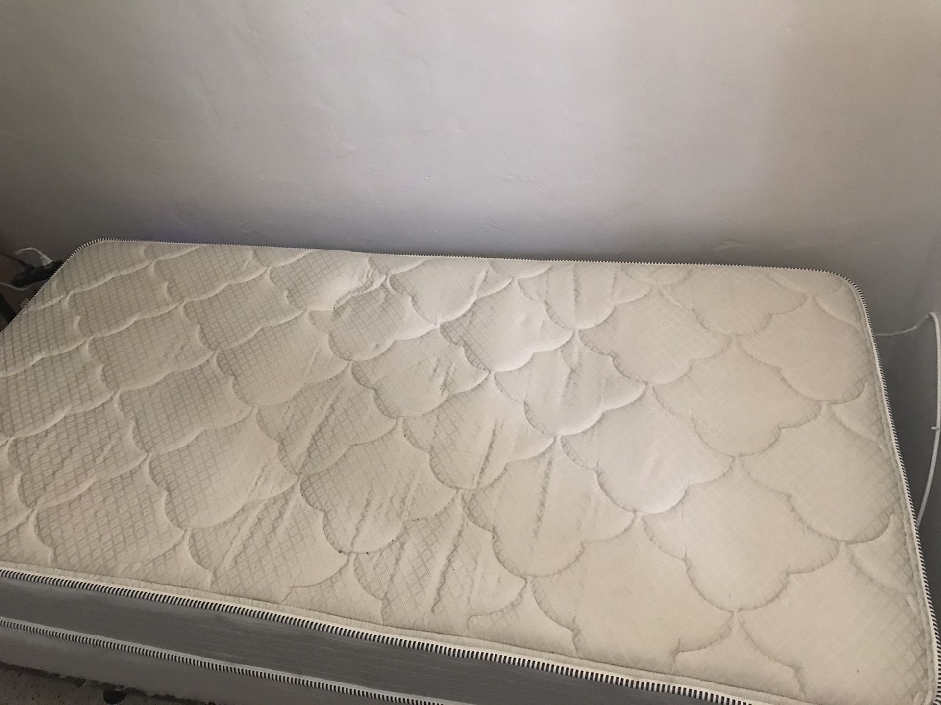 twin bed (mattress and frame)