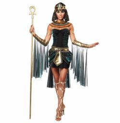 Egyptian Queen Cleopatra Costume – Size Small – Black & Gold