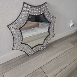Large Decorative Mirror With Crystals