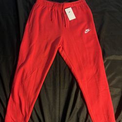 Red Nike Joggers Size Large Brand New 