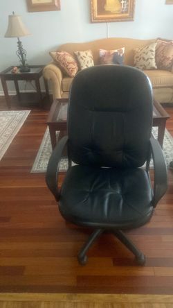 Leather desk chair