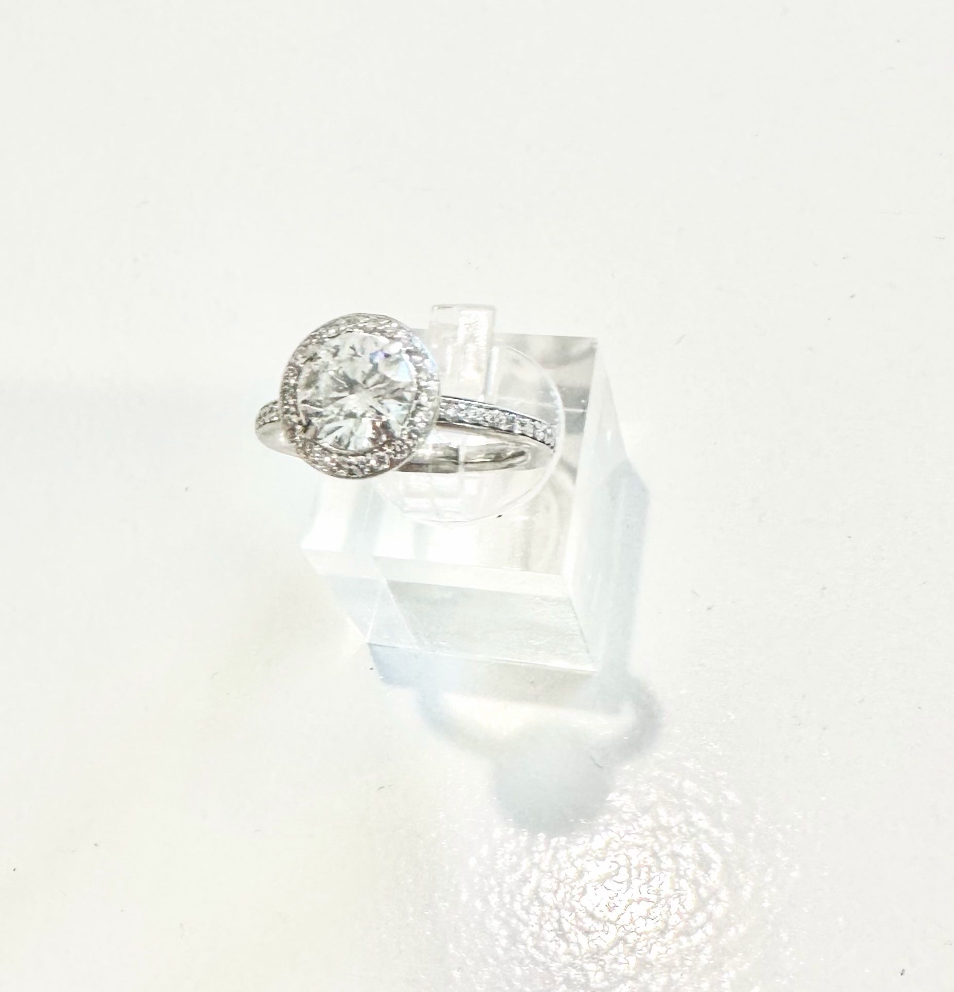 1.1ct Real Round Diamond Engagement Ring