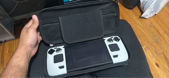 Steam Deck with Case and Silicone Cover