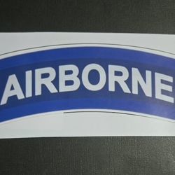 AIRBORNE STICKER 2 1/2" x 7"
