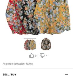 Supreme Flowers Flannel Shirt Size Large